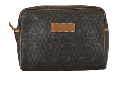 Christian Dior Honeycomb Zip Coin Holder, £90, Accessories, Beige, Canvas, Front view